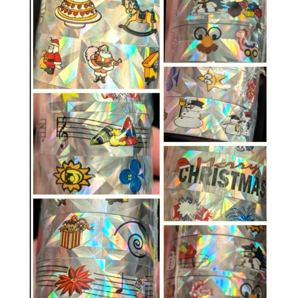 Holographic Tape Rolls Christmas Theme